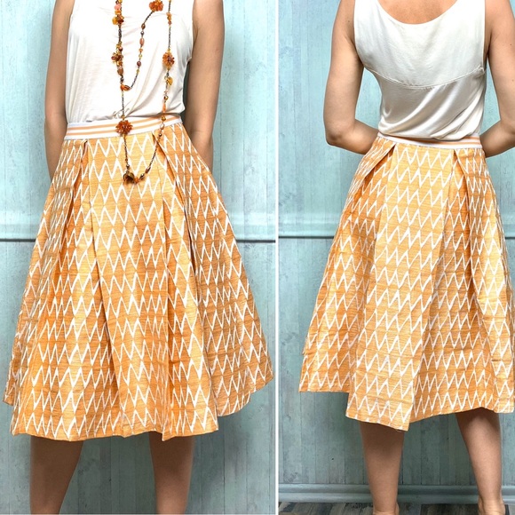 Jijil Dresses & Skirts - Jijil Women Orange Knee Length A-line Skirt~44/L/8